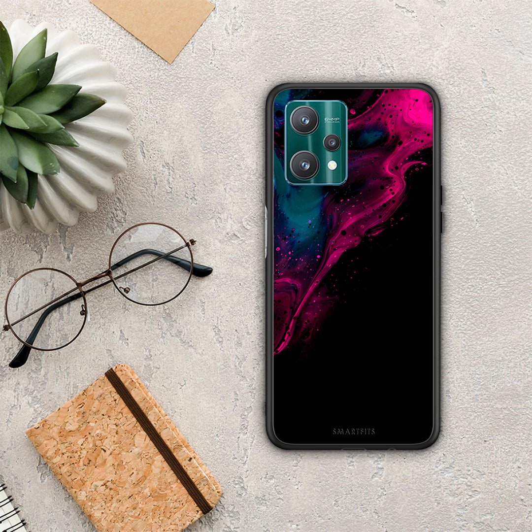 Watercolor Pink Black - Realme 9 Pro case