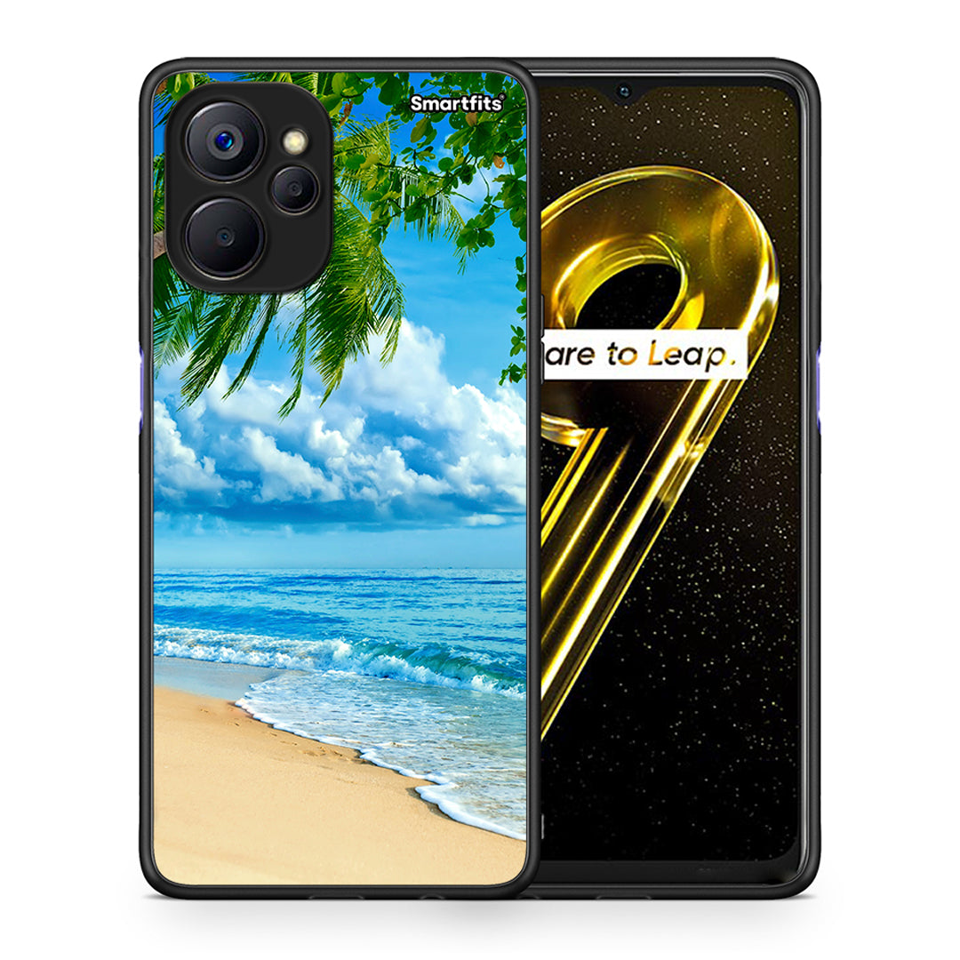 Θήκη Realme 9i 5G Beautiful Beach από τη Smartfits με σχέδιο στο πίσω μέρος και μαύρο περίβλημα | Realme 9i 5G Beautiful Beach case with colorful back and black bezels