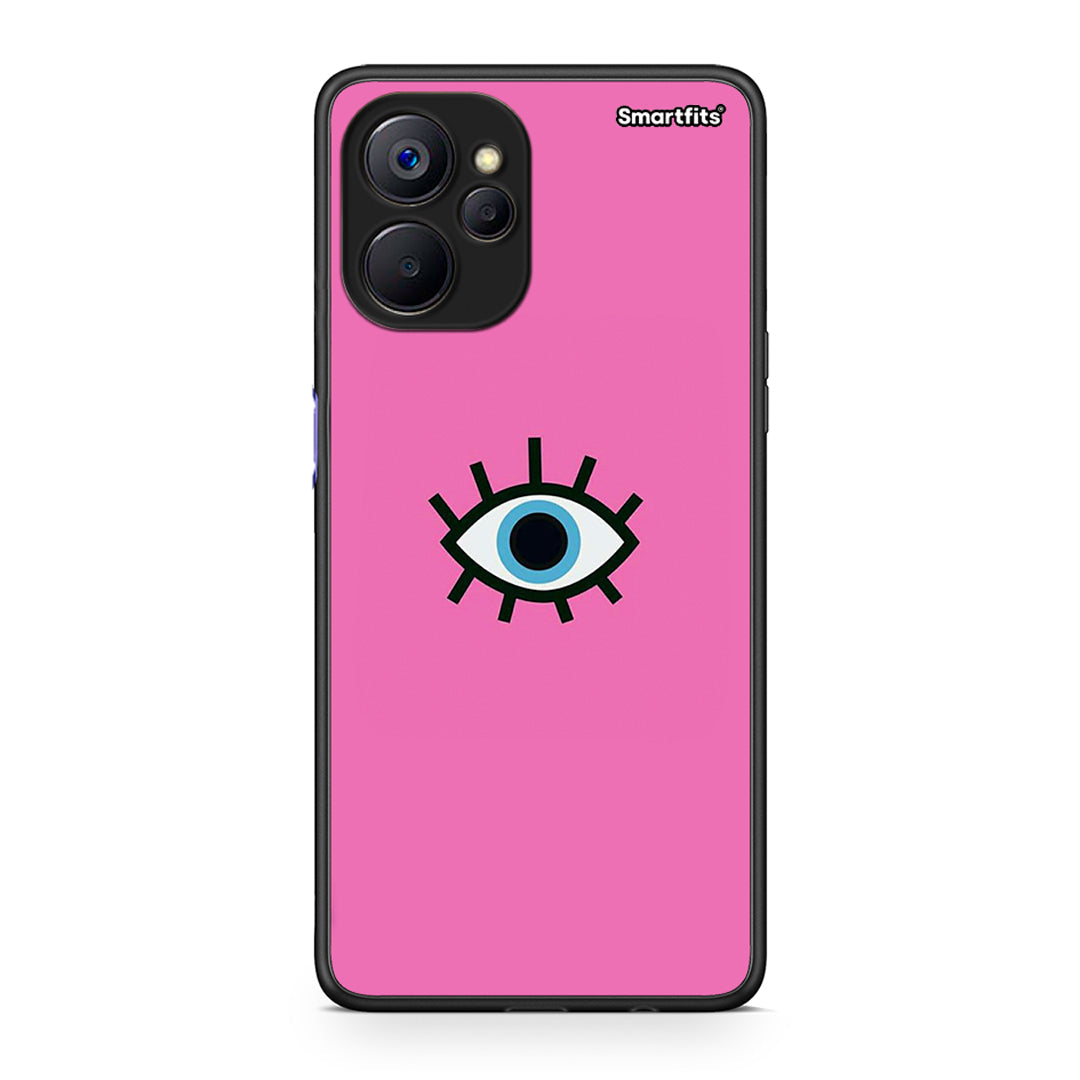 Realme 9i 5G Blue Eye Pink θήκη από τη Smartfits με σχέδιο στο πίσω μέρος και μαύρο περίβλημα | Smartphone case with colorful back and black bezels by Smartfits