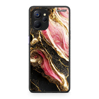 Thumbnail for Realme 9i 5G Glamorous Pink Marble θήκη από τη Smartfits με σχέδιο στο πίσω μέρος και μαύρο περίβλημα | Smartphone case with colorful back and black bezels by Smartfits