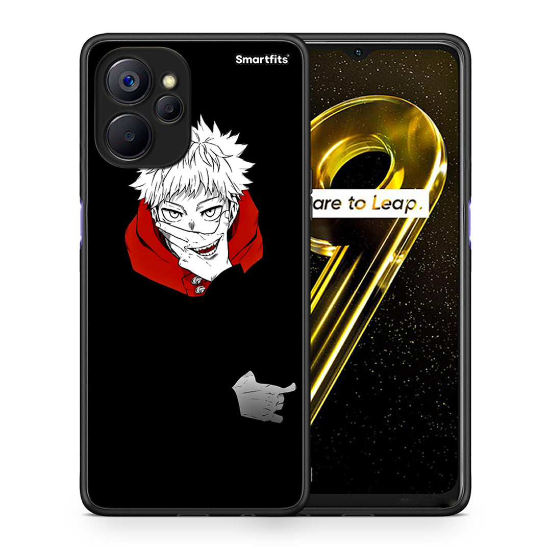 Θήκη Realme 9i 5G Itadori Anime από τη Smartfits με σχέδιο στο πίσω μέρος και μαύρο περίβλημα | Realme 9i 5G Itadori Anime case with colorful back and black bezels