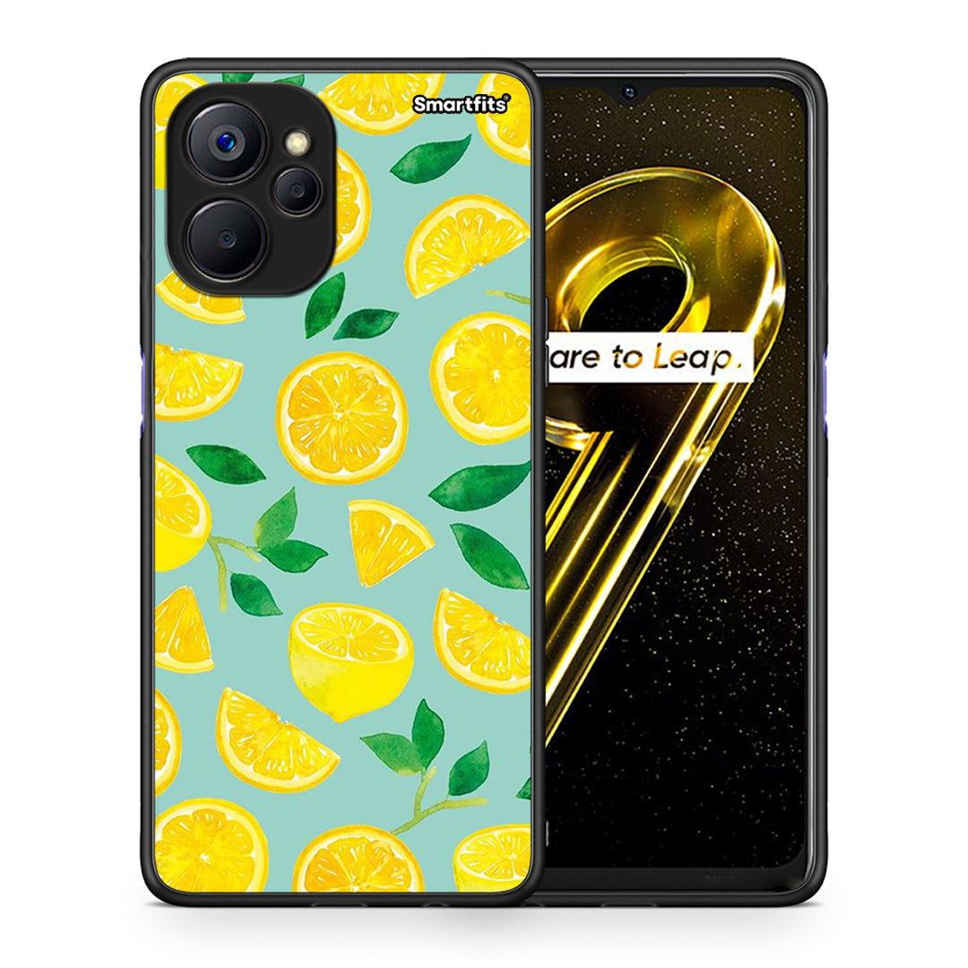 Θήκη Realme 9i 5G Lemons από τη Smartfits με σχέδιο στο πίσω μέρος και μαύρο περίβλημα | Realme 9i 5G Lemons case with colorful back and black bezels