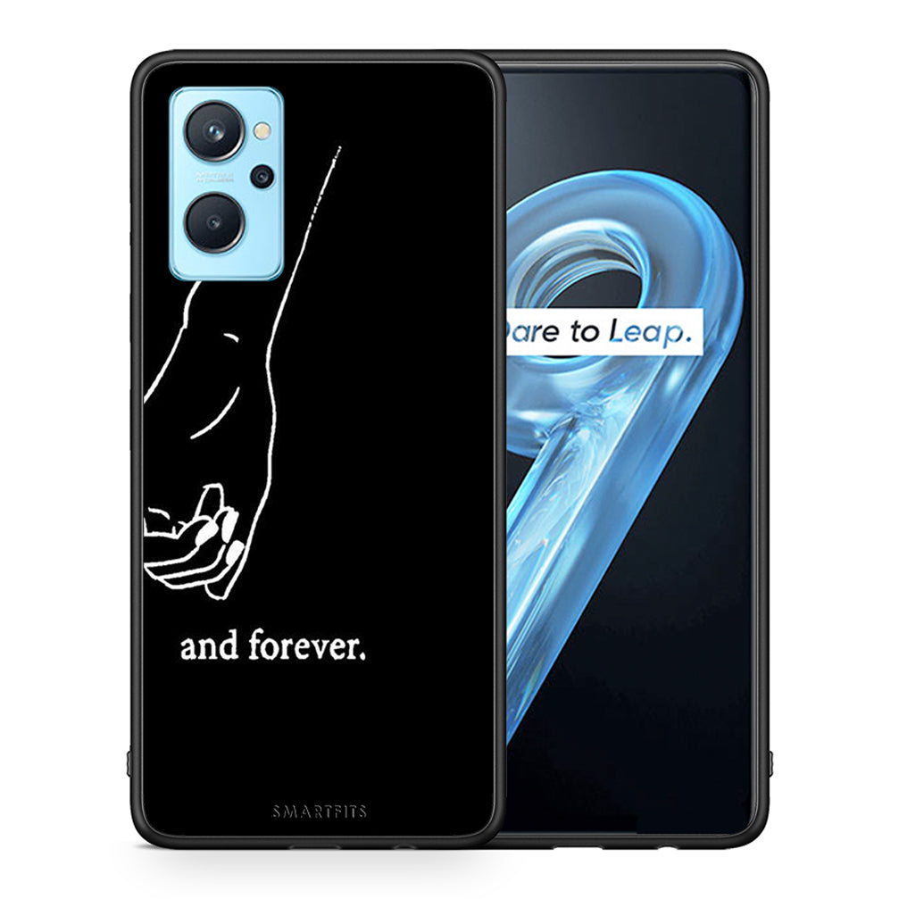 Θήκη Αγίου Βαλεντίνου Realme 9i Always & Forever 2 από τη Smartfits με σχέδιο στο πίσω μέρος και μαύρο περίβλημα | Realme 9i Always & Forever 2 case with colorful back and black bezels