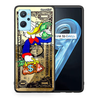 Thumbnail for Θήκη Realme 9i Duck Money από τη Smartfits με σχέδιο στο πίσω μέρος και μαύρο περίβλημα | Realme 9i Duck Money case with colorful back and black bezels