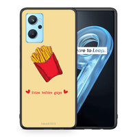 Thumbnail for Θήκη Αγίου Βαλεντίνου Realme 9i Fries Before Guys από τη Smartfits με σχέδιο στο πίσω μέρος και μαύρο περίβλημα | Realme 9i Fries Before Guys case with colorful back and black bezels