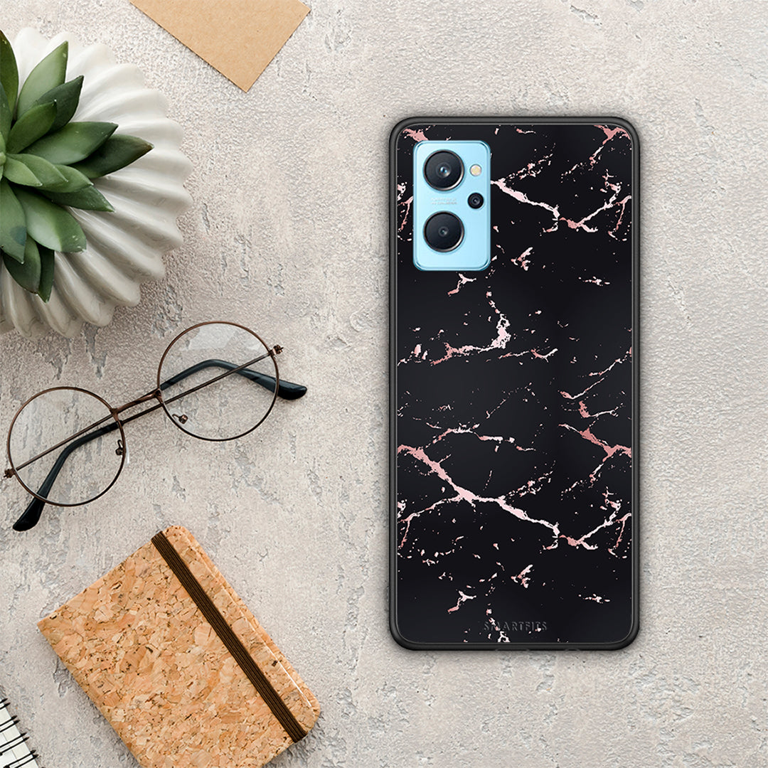 Marble Black Rosegold - Oppo A96 θήκη