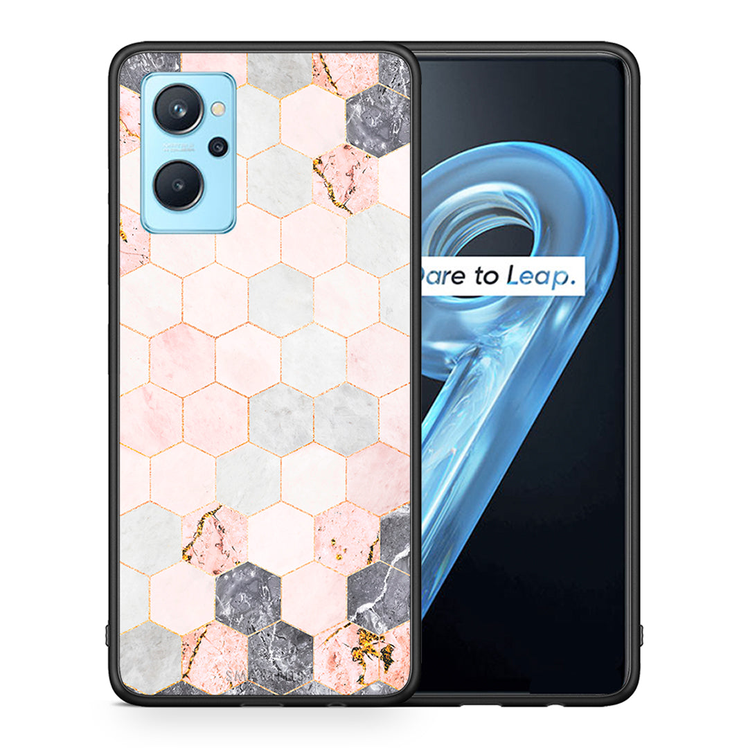 Marble Hexagon Pink - Oppo A96 case