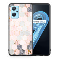 Thumbnail for Marble Hexagon Pink - Oppo A96 case