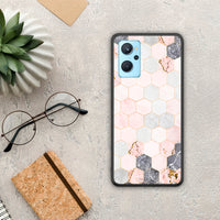 Thumbnail for Marble Hexagon Pink - Oppo A96 case