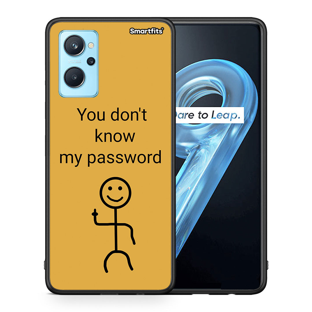 Θήκη Realme 9i My Password από τη Smartfits με σχέδιο στο πίσω μέρος και μαύρο περίβλημα | Realme 9i My Password case with colorful back and black bezels