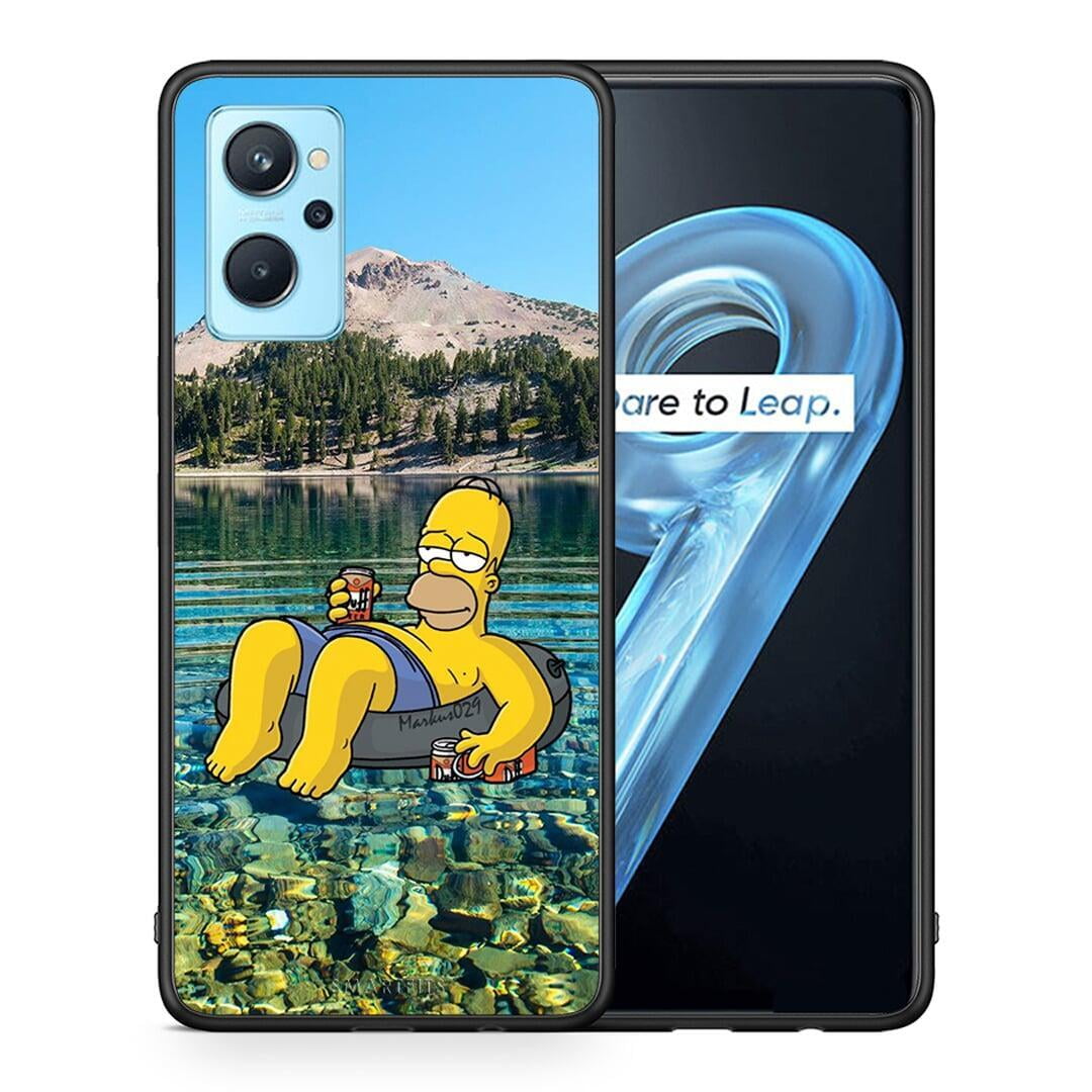 Θήκη Realme 9i Summer Happiness από τη Smartfits με σχέδιο στο πίσω μέρος και μαύρο περίβλημα | Realme 9i Summer Happiness case with colorful back and black bezels