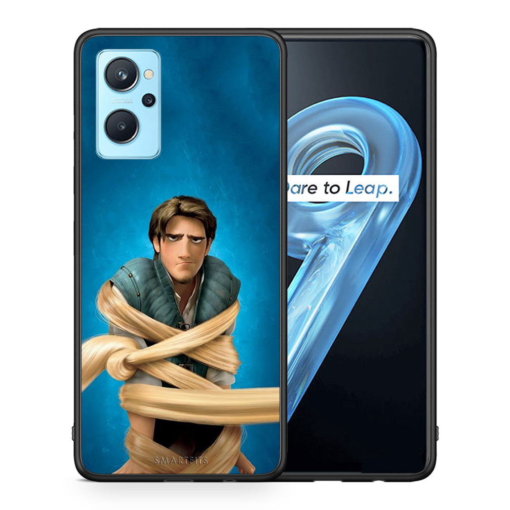 Θήκη Αγίου Βαλεντίνου Realme 9i Tangled 1 από τη Smartfits με σχέδιο στο πίσω μέρος και μαύρο περίβλημα | Realme 9i Tangled 1 case with colorful back and black bezels