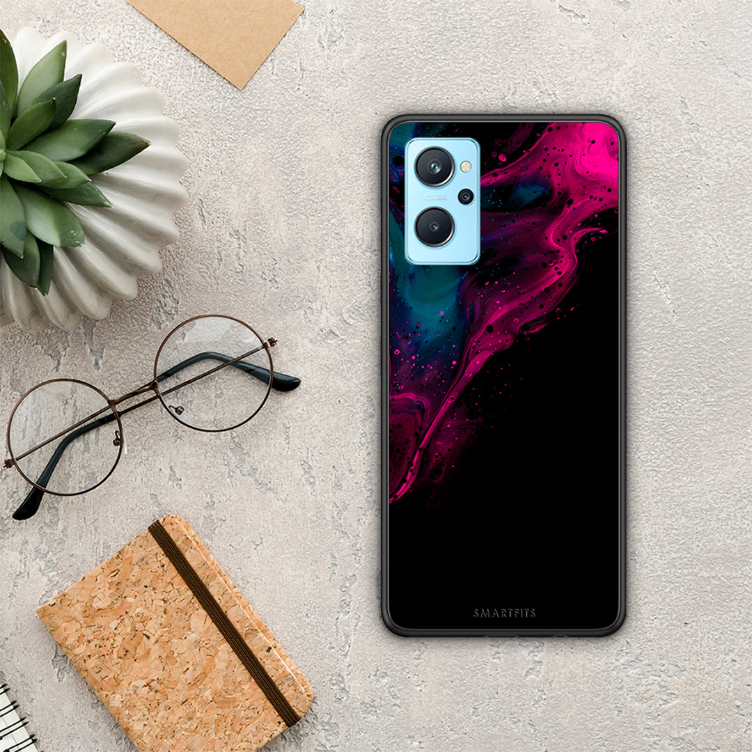 Watercolor Pink Black - Oppo A96 case