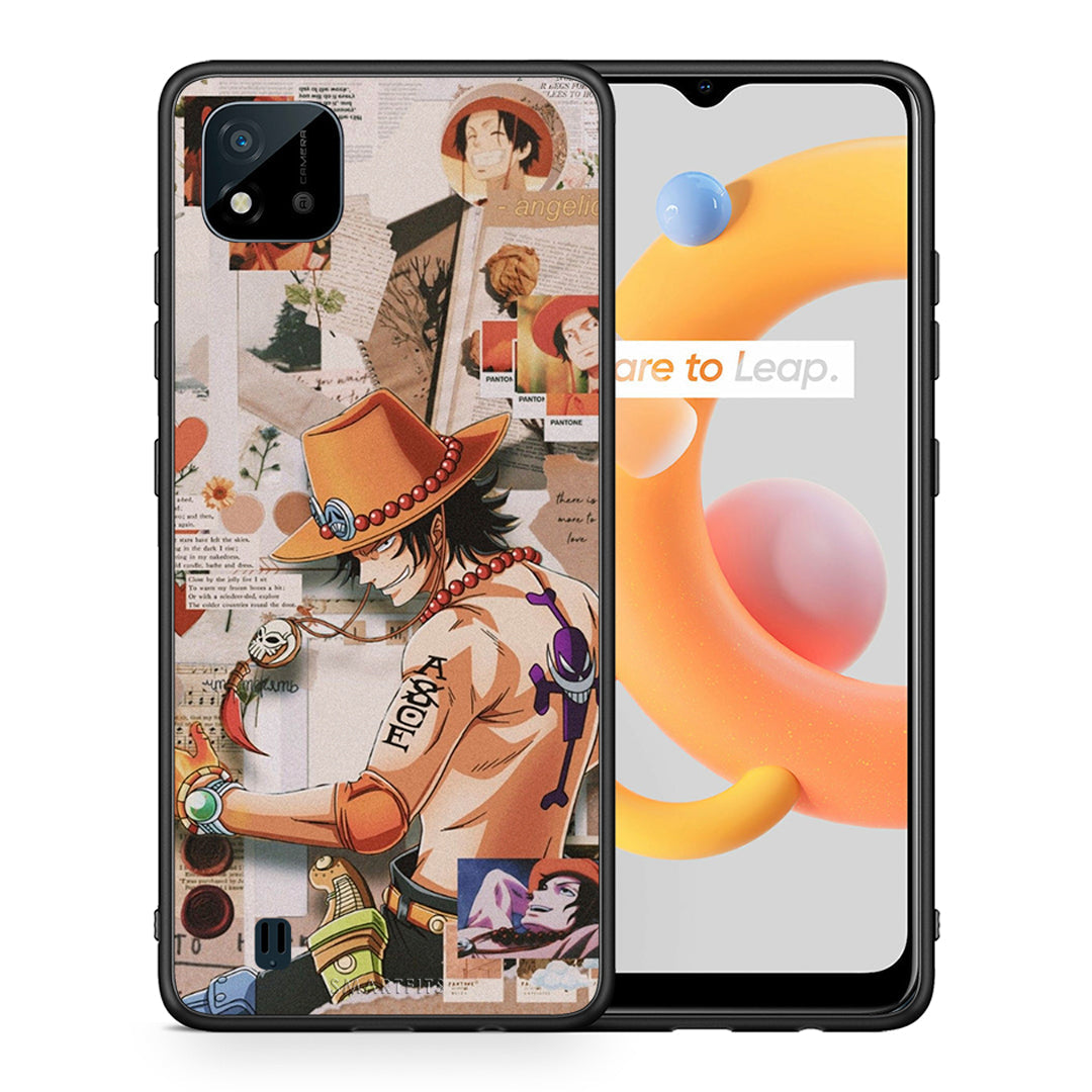 Θήκη Realme C11 2021 Anime Collage από τη Smartfits με σχέδιο στο πίσω μέρος και μαύρο περίβλημα | Realme C11 2021 Anime Collage case with colorful back and black bezels