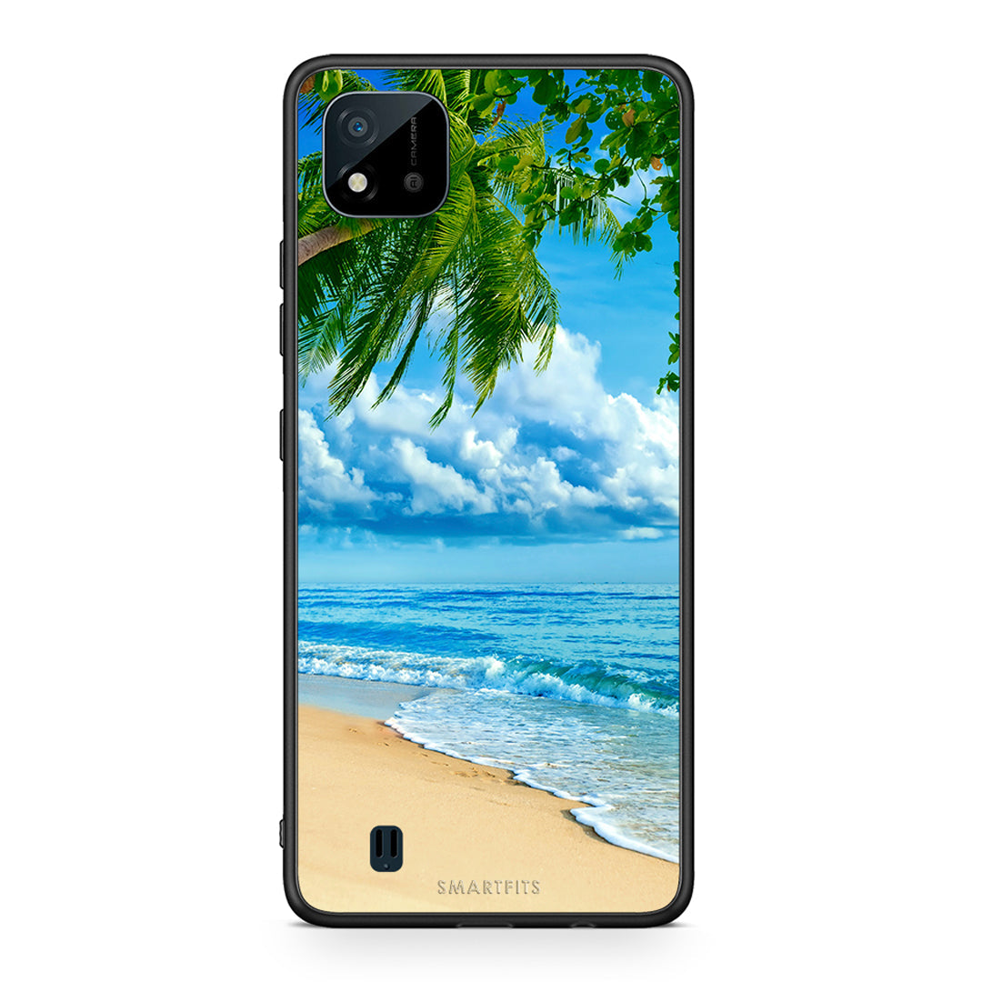 Realme C11 2021 Beautiful Beach θήκη από τη Smartfits με σχέδιο στο πίσω μέρος και μαύρο περίβλημα | Smartphone case with colorful back and black bezels by Smartfits