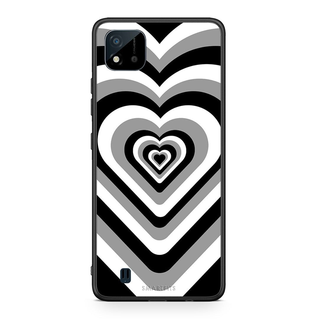 Realme C11 2021 Black Hearts θήκη από τη Smartfits με σχέδιο στο πίσω μέρος και μαύρο περίβλημα | Smartphone case with colorful back and black bezels by Smartfits
