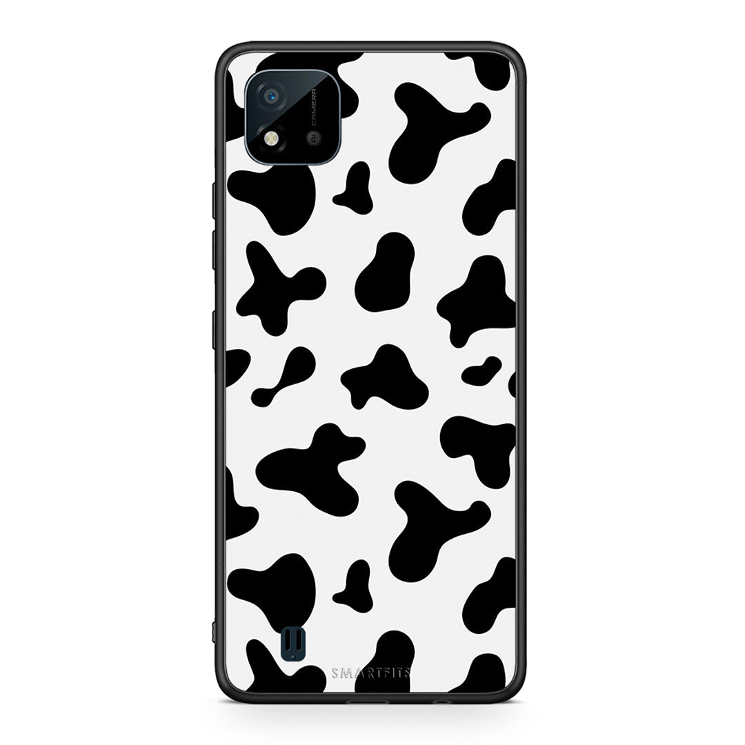 Realme C11 2021 Cow Print θήκη από τη Smartfits με σχέδιο στο πίσω μέρος και μαύρο περίβλημα | Smartphone case with colorful back and black bezels by Smartfits