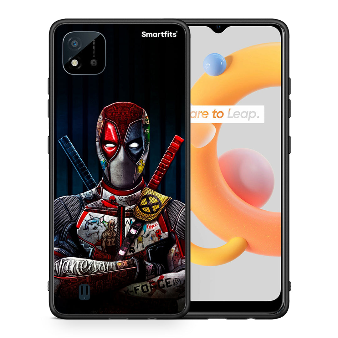 Θήκη Realme C11 2021 Funny Guy από τη Smartfits με σχέδιο στο πίσω μέρος και μαύρο περίβλημα | Realme C11 2021 Funny Guy case with colorful back and black bezels