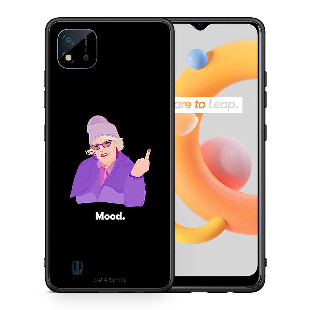 Θήκη Realme C11 2021 Grandma Mood Black από τη Smartfits με σχέδιο στο πίσω μέρος και μαύρο περίβλημα | Realme C11 2021 Grandma Mood Black case with colorful back and black bezels