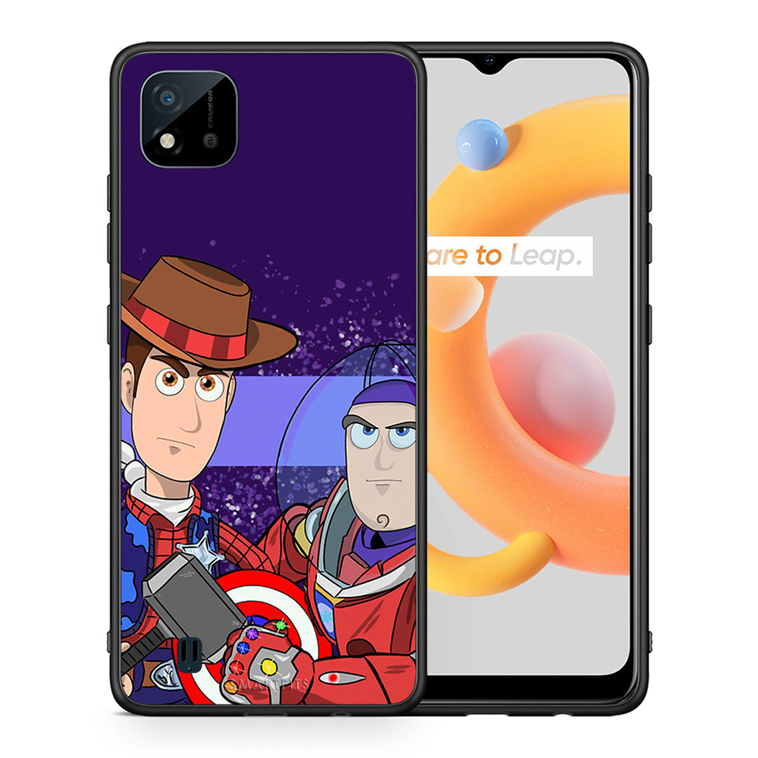 Θήκη Realme C11 2021 Infinity Story από τη Smartfits με σχέδιο στο πίσω μέρος και μαύρο περίβλημα | Realme C11 2021 Infinity Story case with colorful back and black bezels