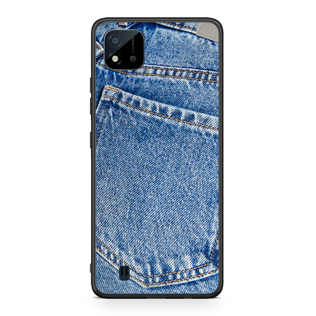 Realme C11 2021 Jeans Pocket θήκη από τη Smartfits με σχέδιο στο πίσω μέρος και μαύρο περίβλημα | Smartphone case with colorful back and black bezels by Smartfits