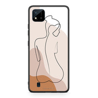 Thumbnail for Realme C11 2021 LineArt Woman θήκη από τη Smartfits με σχέδιο στο πίσω μέρος και μαύρο περίβλημα | Smartphone case with colorful back and black bezels by Smartfits
