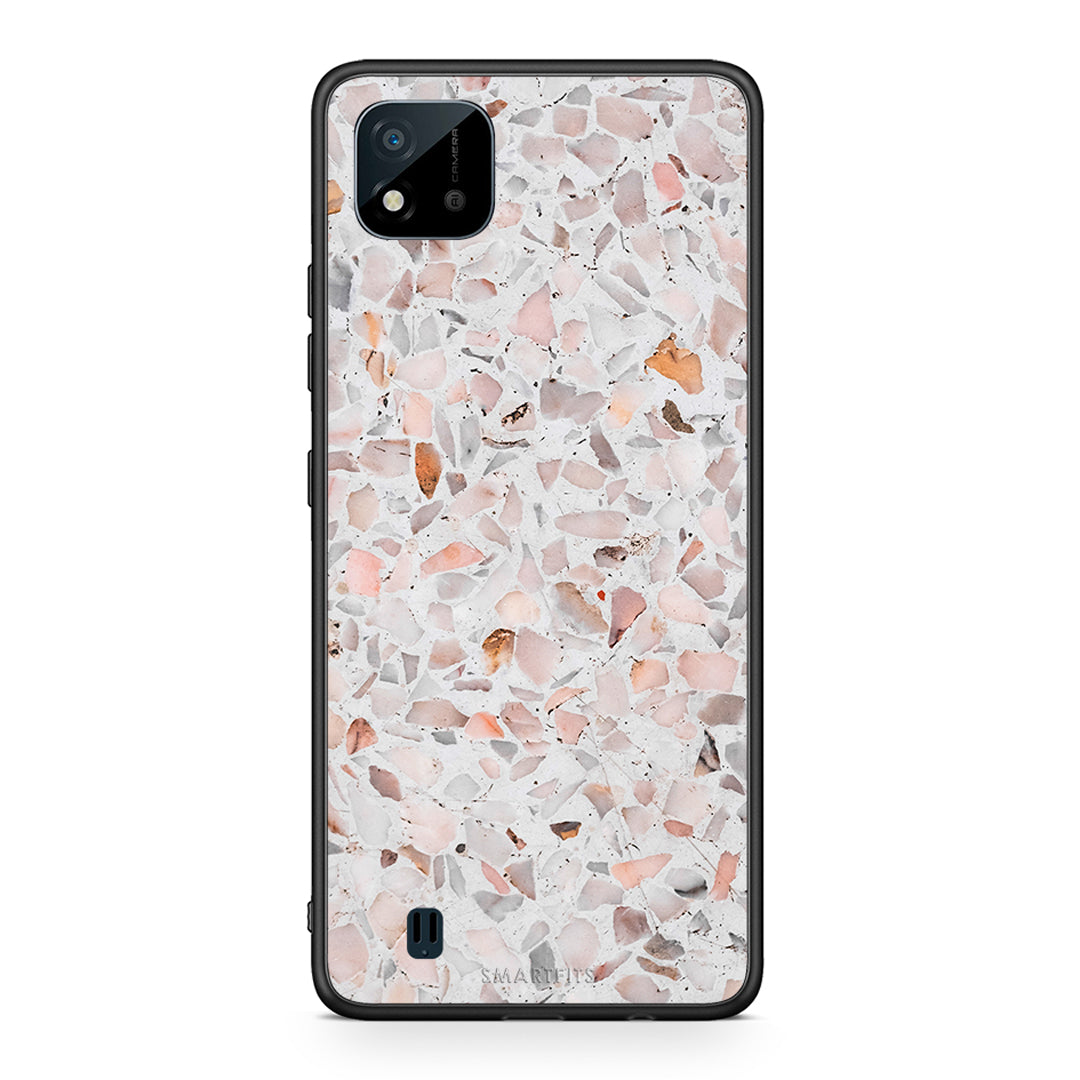 Realme C11 2021 Marble Terrazzo θήκη από τη Smartfits με σχέδιο στο πίσω μέρος και μαύρο περίβλημα | Smartphone case with colorful back and black bezels by Smartfits