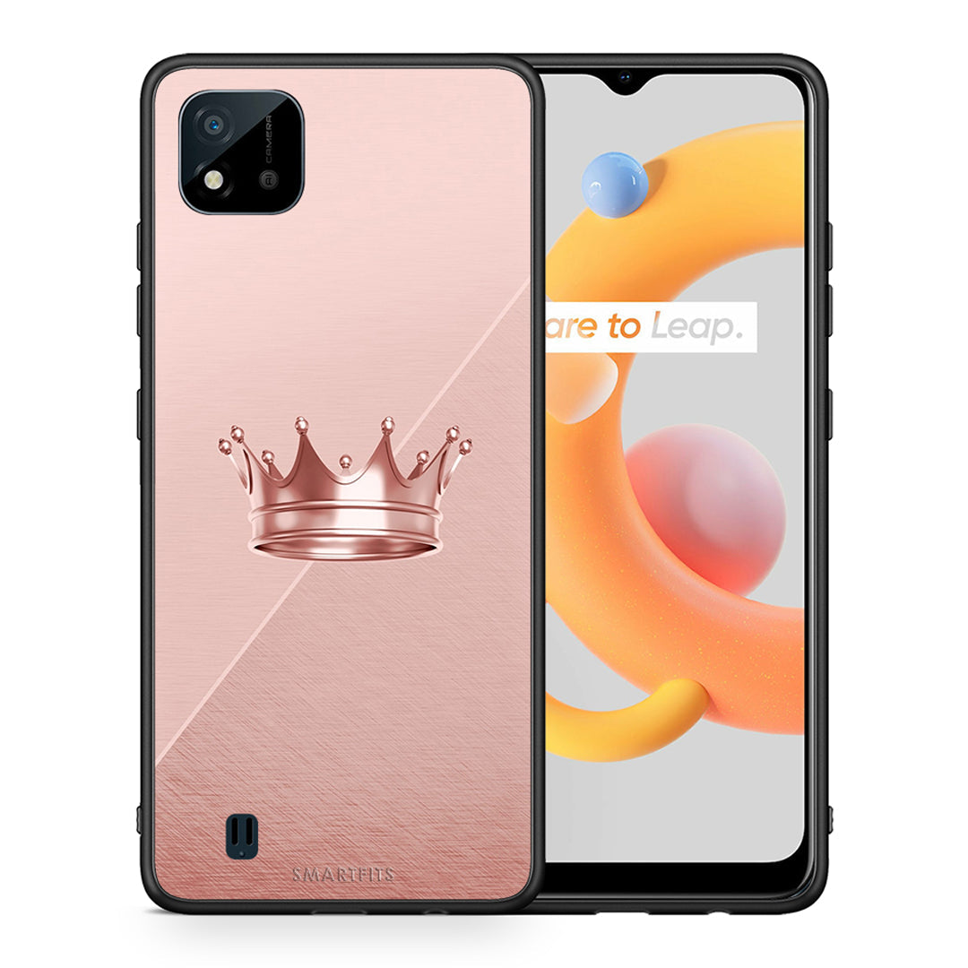 Θήκη Realme C11 2021 Crown Minimal από τη Smartfits με σχέδιο στο πίσω μέρος και μαύρο περίβλημα | Realme C11 2021 Crown Minimal case with colorful back and black bezels