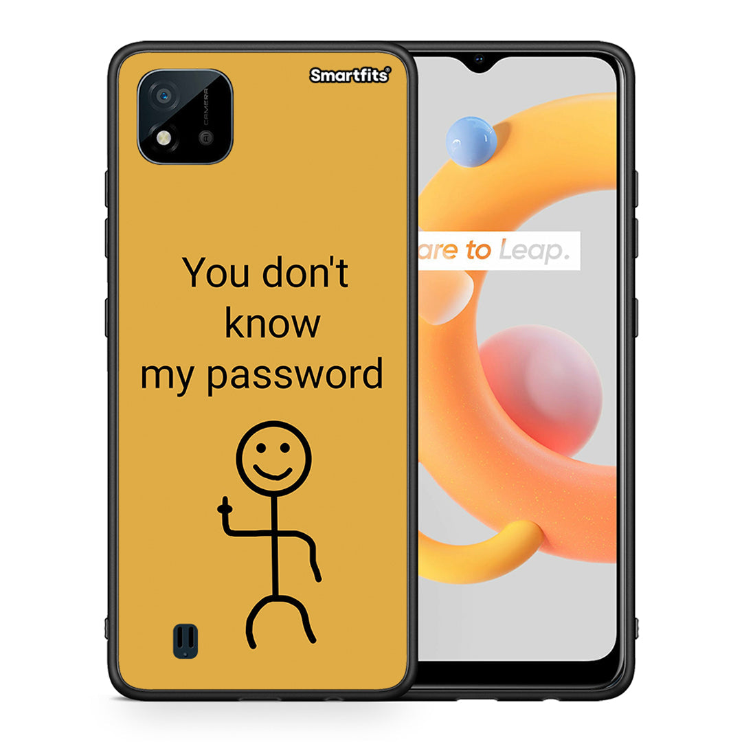 Θήκη Realme C11 2021 My Password από τη Smartfits με σχέδιο στο πίσω μέρος και μαύρο περίβλημα | Realme C11 2021 My Password case with colorful back and black bezels