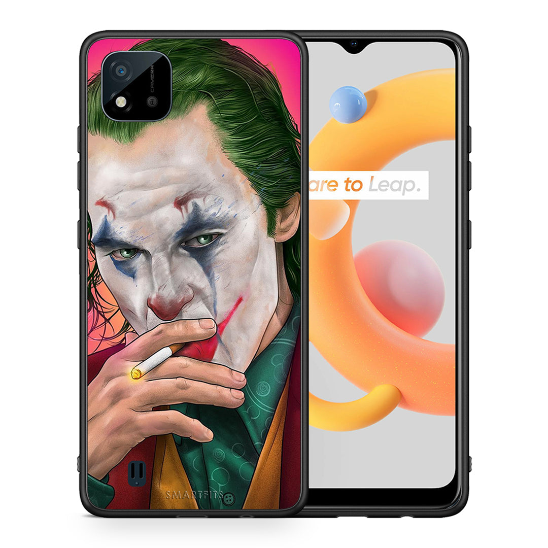 Θήκη Realme C11 2021 JokesOnU PopArt από τη Smartfits με σχέδιο στο πίσω μέρος και μαύρο περίβλημα | Realme C11 2021 JokesOnU PopArt case with colorful back and black bezels