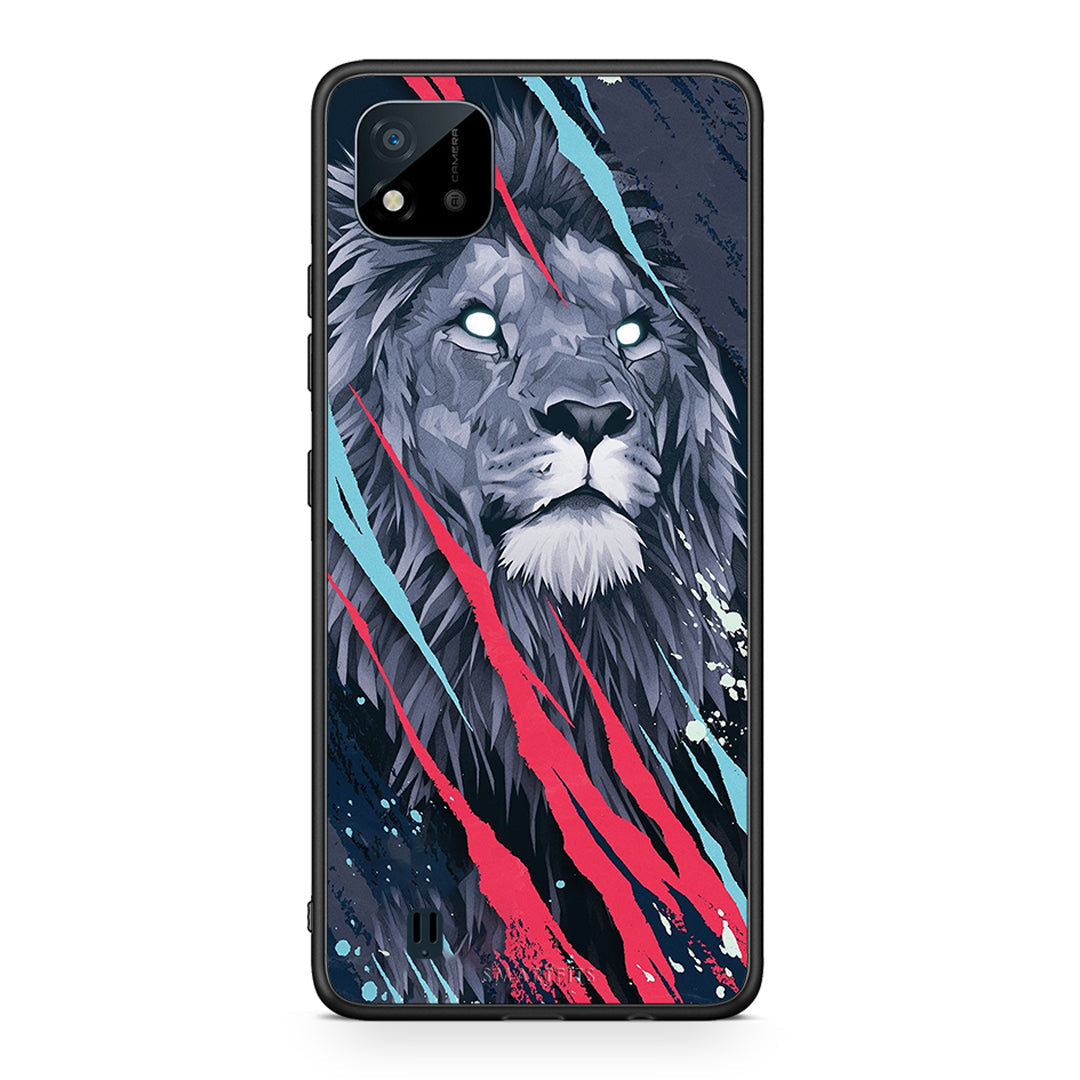 4 - Realme C11 2021 Lion Designer PopArt case, cover, bumper