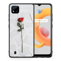 Thumbnail for Θήκη Realme C11 2021 Red Rose από τη Smartfits με σχέδιο στο πίσω μέρος και μαύρο περίβλημα | Realme C11 2021 Red Rose case with colorful back and black bezels