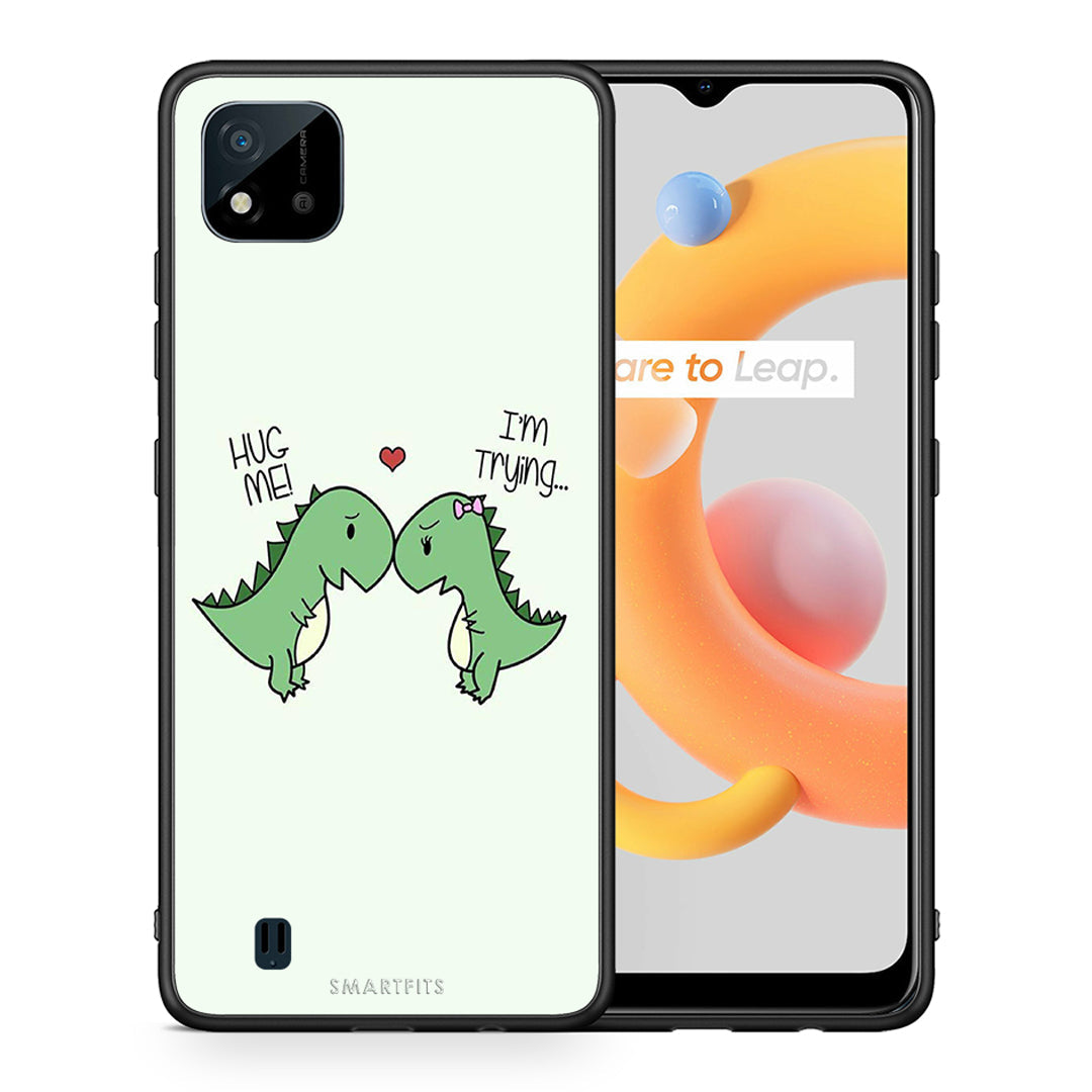 Θήκη Realme C11 2021 Rex Valentine από τη Smartfits με σχέδιο στο πίσω μέρος και μαύρο περίβλημα | Realme C11 2021 Rex Valentine case with colorful back and black bezels