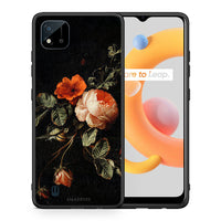 Thumbnail for Θήκη Realme C11 2021 Vintage Roses από τη Smartfits με σχέδιο στο πίσω μέρος και μαύρο περίβλημα | Realme C11 2021 Vintage Roses case with colorful back and black bezels