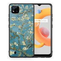 Thumbnail for Θήκη Realme C11 2021 White Blossoms από τη Smartfits με σχέδιο στο πίσω μέρος και μαύρο περίβλημα | Realme C11 2021 White Blossoms case with colorful back and black bezels