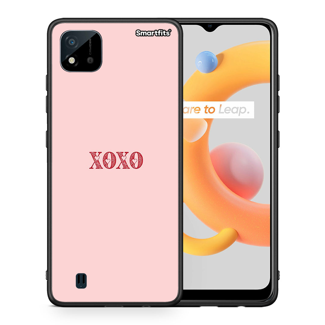 Θήκη Realme C11 2021 XOXO Love από τη Smartfits με σχέδιο στο πίσω μέρος και μαύρο περίβλημα | Realme C11 2021 XOXO Love case with colorful back and black bezels