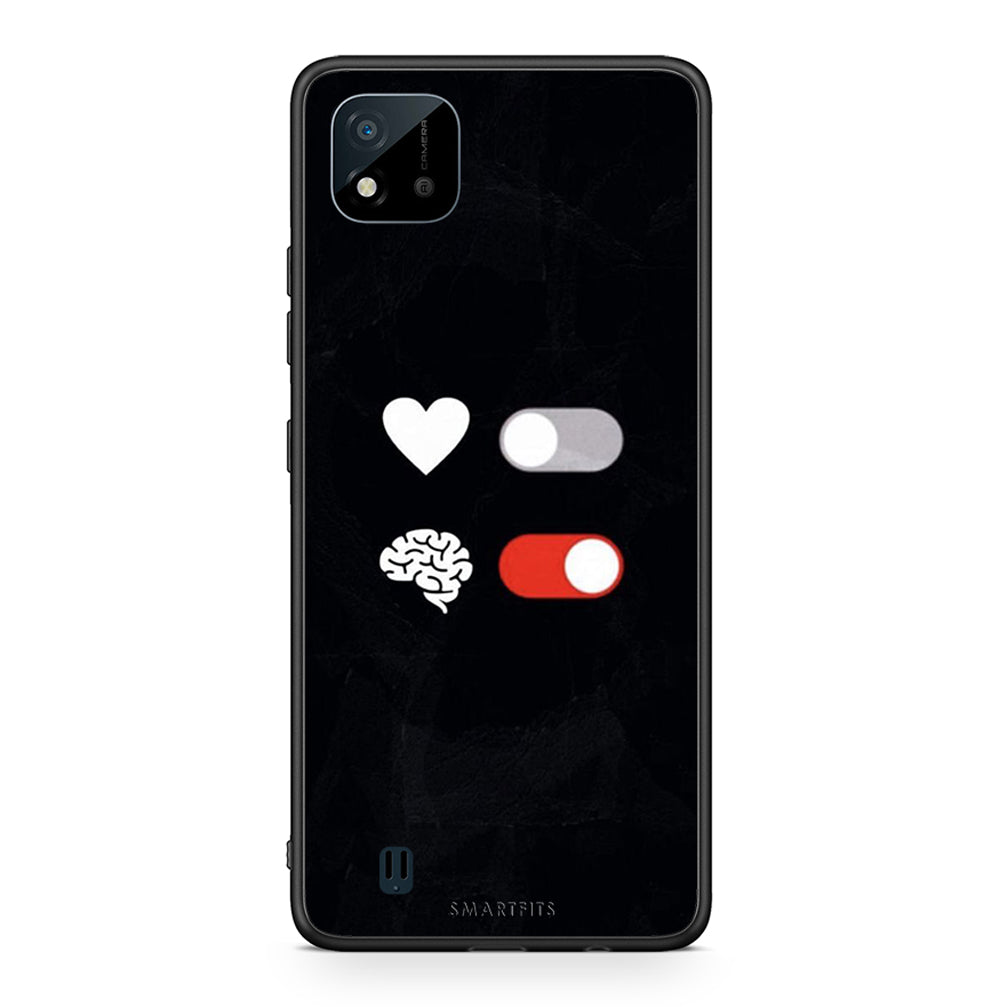 Realme C11 2021 Heart Vs Brain Θήκη Αγίου Βαλεντίνου από τη Smartfits με σχέδιο στο πίσω μέρος και μαύρο περίβλημα | Smartphone case with colorful back and black bezels by Smartfits