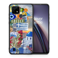 Thumbnail for Θήκη Realme C21 All Greek από τη Smartfits με σχέδιο στο πίσω μέρος και μαύρο περίβλημα |Realme C21 All Greek case with colorful back and black bezels