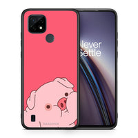 Thumbnail for Θήκη Αγίου Βαλεντίνου Realme C21 Pig Love 1 από τη Smartfits με σχέδιο στο πίσω μέρος και μαύρο περίβλημα |Realme C21 Pig Love 1 case with colorful back and black bezels