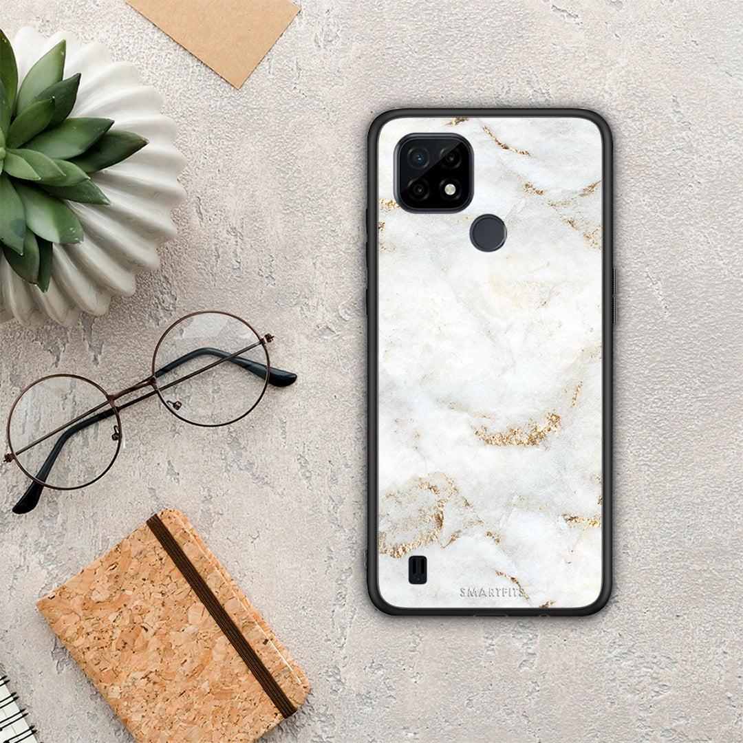 White Gold Marble - Realme C21 case