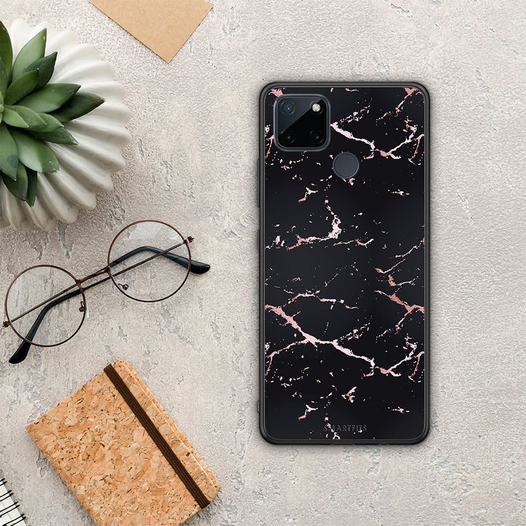 Marble Black Rosegold - Realme C21Y / C25Y / 7i (Global) case