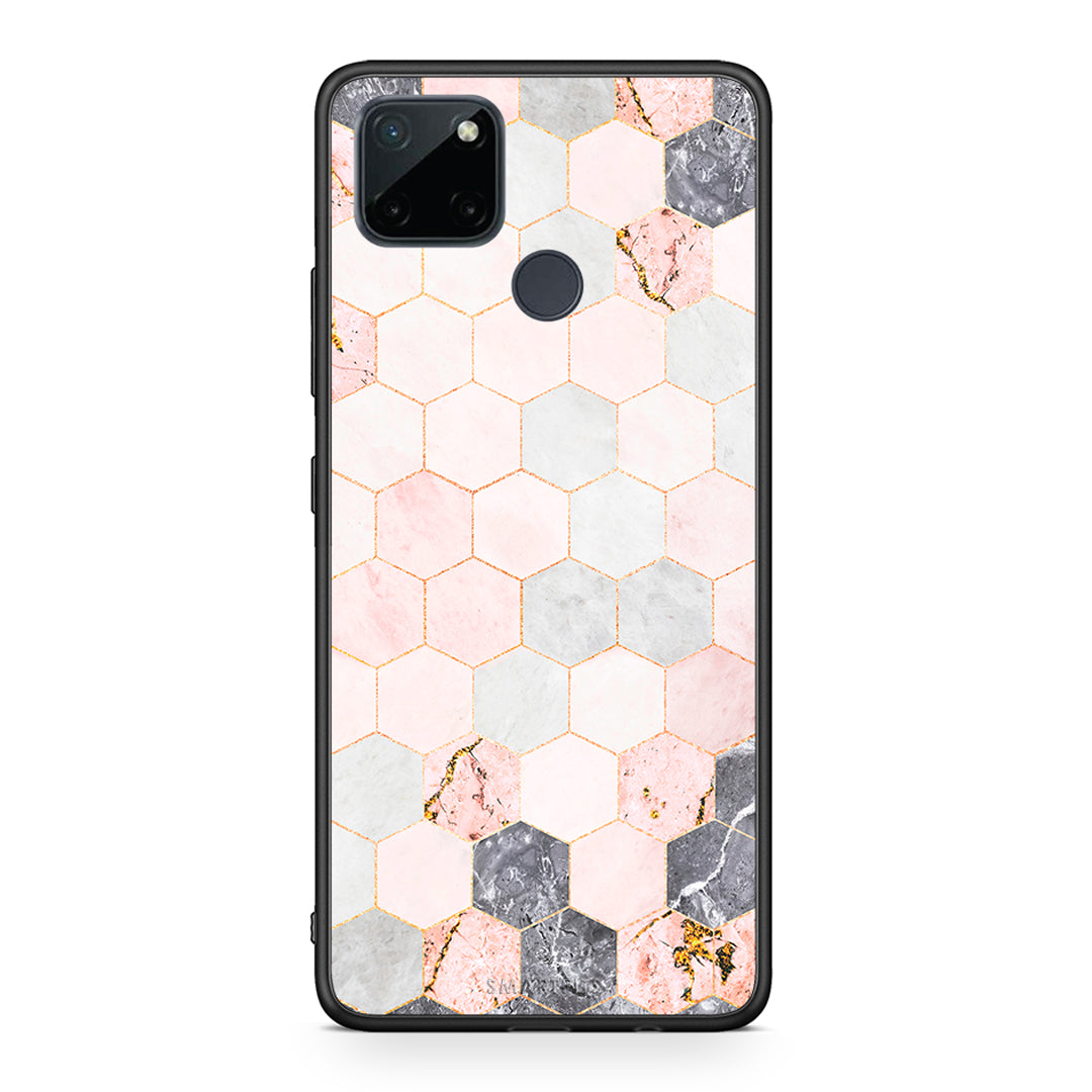 Marble Hexagon Pink - Realme C21Y / C25Y / 7i (Global) case