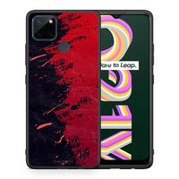 Thumbnail for Θήκη Αγίου Βαλεντίνου Realme C21Y / C25Y / 7i (Global) Red Paint από τη Smartfits με σχέδιο στο πίσω μέρος και μαύρο περίβλημα | Realme C21Y / C25Y / 7i (Global) Red Paint case with colorful back and black bezels