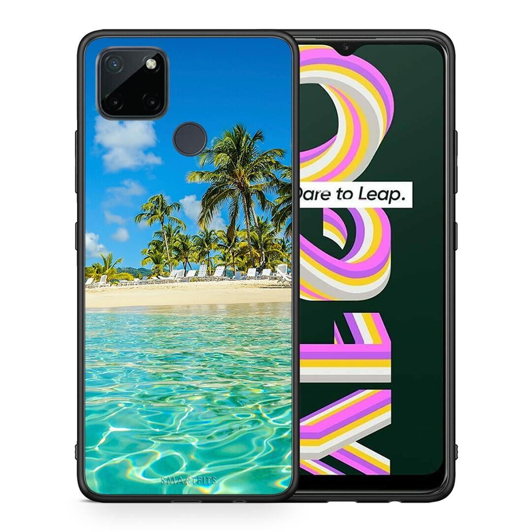 Θήκη Realme C21Y / C25Y / 7i (Global) Tropical Vibes από τη Smartfits με σχέδιο στο πίσω μέρος και μαύρο περίβλημα | Realme C21Y / C25Y / 7i (Global) Tropical Vibes case with colorful back and black bezels