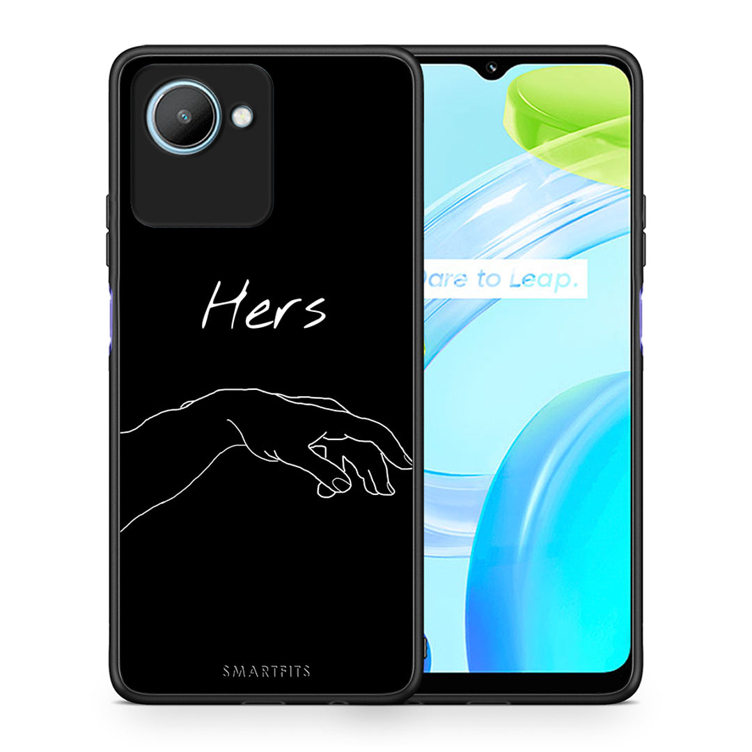 Θήκη Realme C30 Aesthetic Love 1 από τη Smartfits με σχέδιο στο πίσω μέρος και μαύρο περίβλημα | Realme C30 Aesthetic Love 1 Case with Colorful Back and Black Bezels