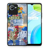 Thumbnail for Θήκη Realme C30 All Greek από τη Smartfits με σχέδιο στο πίσω μέρος και μαύρο περίβλημα | Realme C30 All Greek Case with Colorful Back and Black Bezels