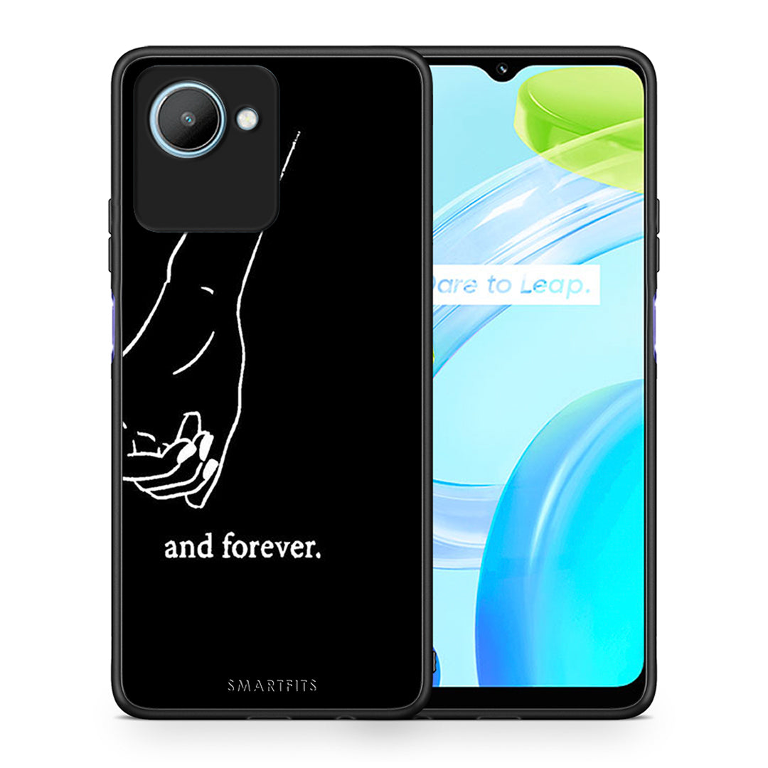 Θήκη Realme C30 Always & Forever 2 από τη Smartfits με σχέδιο στο πίσω μέρος και μαύρο περίβλημα | Realme C30 Always & Forever 2 Case with Colorful Back and Black Bezels