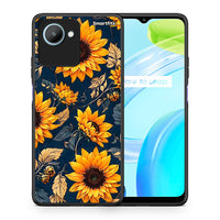 Thumbnail for Θήκη Realme C30 Autumn Sunflowers από τη Smartfits με σχέδιο στο πίσω μέρος και μαύρο περίβλημα | Realme C30 Autumn Sunflowers Case with Colorful Back and Black Bezels