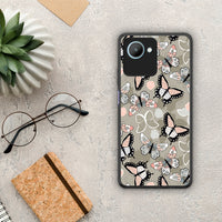 Thumbnail for Θήκη Realme C30 Boho Butterflies από τη Smartfits με σχέδιο στο πίσω μέρος και μαύρο περίβλημα | Realme C30 Boho Butterflies Case with Colorful Back and Black Bezels