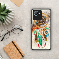 Thumbnail for Θήκη Realme C30 Boho DreamCatcher από τη Smartfits με σχέδιο στο πίσω μέρος και μαύρο περίβλημα | Realme C30 Boho DreamCatcher Case with Colorful Back and Black Bezels